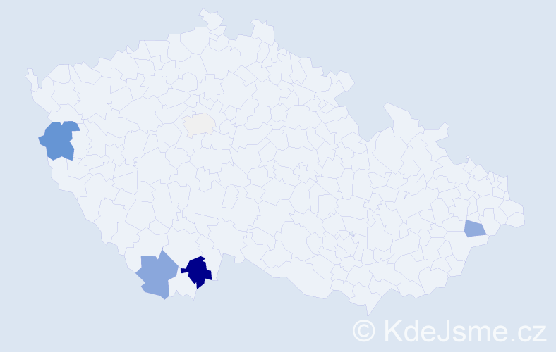 Příjmení: 'Ebenhöh', počet výskytů 22 v celé ČR