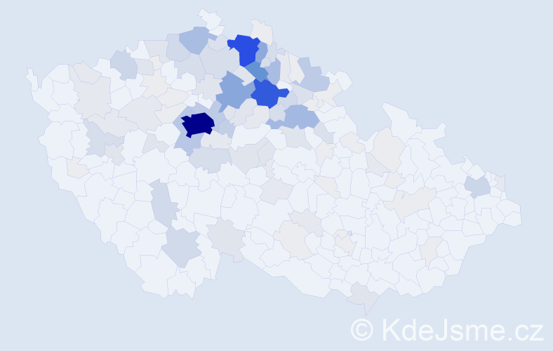 Příjmení: 'Drbohlav', počet výskytů 542 v celé ČR