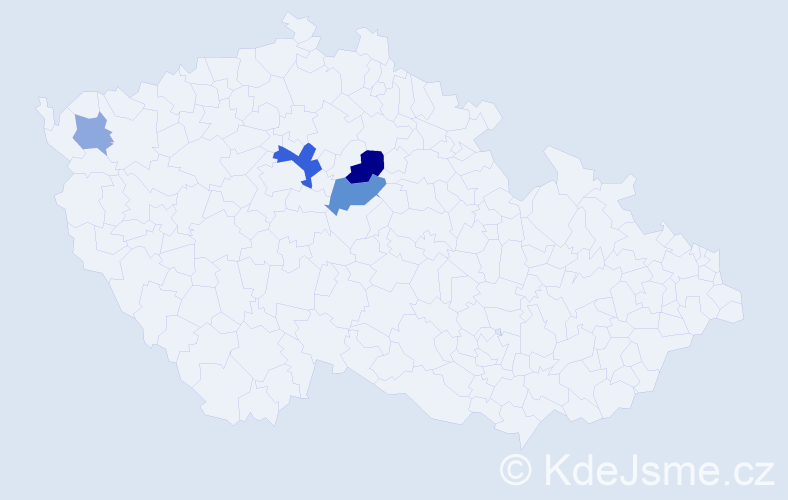 Příjmení: 'Verfel', počet výskytů 8 v celé ČR