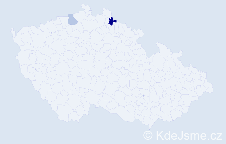 Příjmení: 'Khimlová', počet výskytů 3 v celé ČR