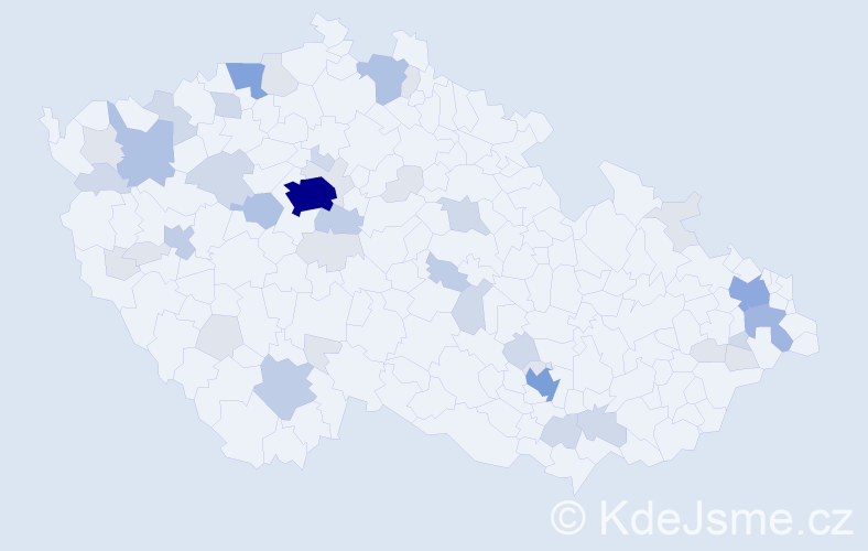 Příjmení: 'Georgievová', počet výskytů 119 v celé ČR