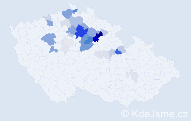 Příjmení: 'Čerychová', počet výskytů 94 v celé ČR