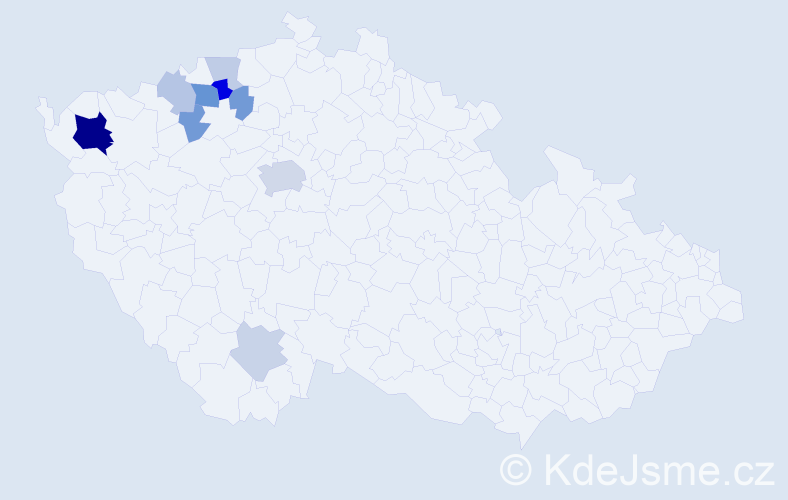 Příjmení: 'Parth', počet výskytů 23 v celé ČR