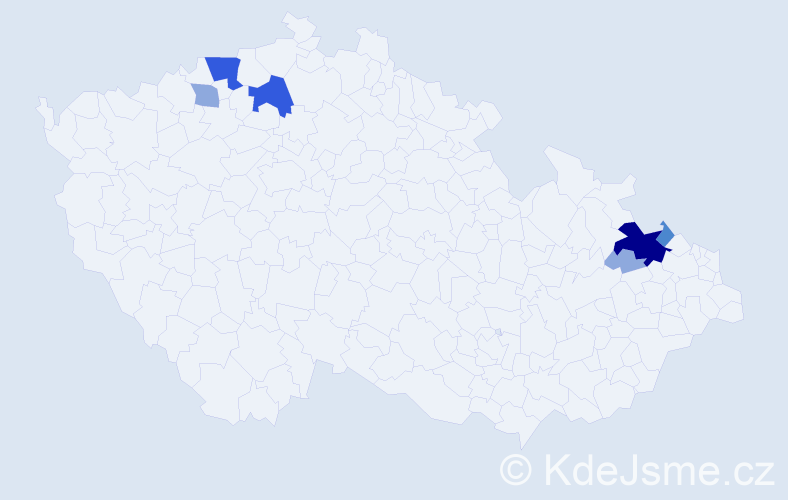 Příjmení: 'Muzičková', počet výskytů 15 v celé ČR