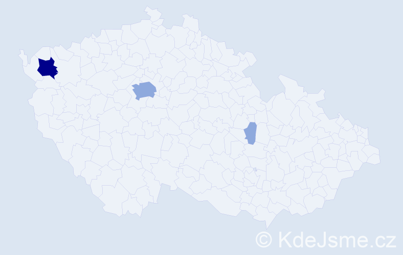 Příjmení: 'Incédy', počet výskytů 8 v celé ČR