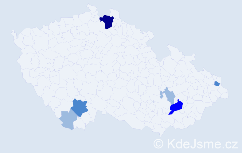 Příjmení: 'Rotschedlová', počet výskytů 13 v celé ČR