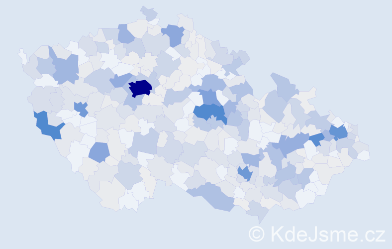 Příjmení: 'Sokolová', počet výskytů 1632 v celé ČR