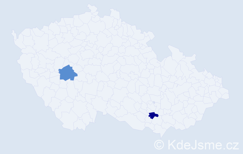 Příjmení: 'Kartouzová', počet výskytů 2 v celé ČR