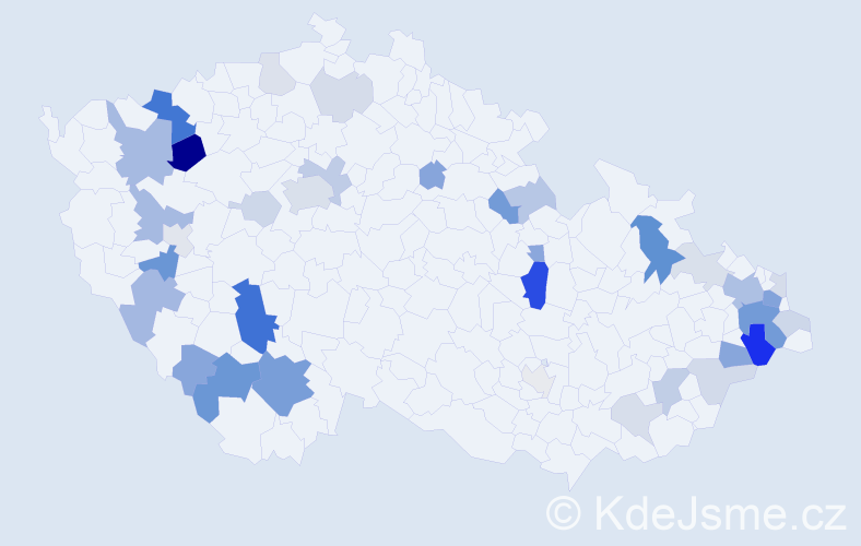 Příjmení: 'Kašper', počet výskytů 99 v celé ČR