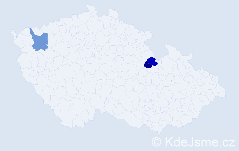 Příjmení: 'Stieglitzová', počet výskytů 6 v celé ČR