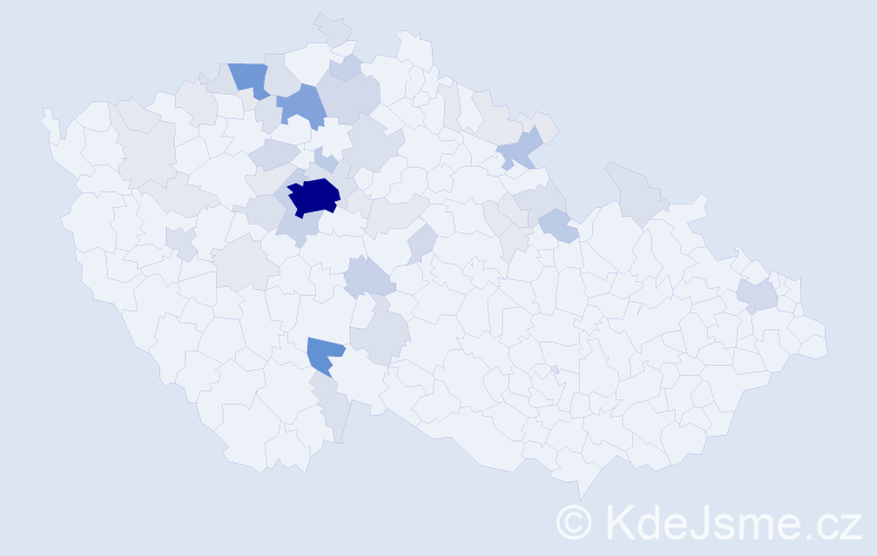 Příjmení: 'Hybšová', počet výskytů 174 v celé ČR