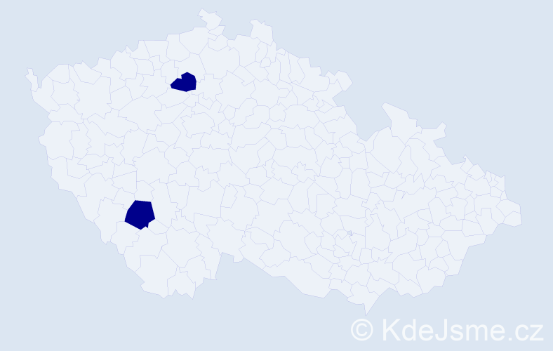 Příjmení: 'Michvot', počet výskytů 2 v celé ČR