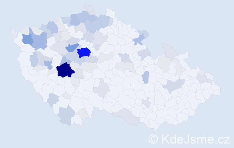 Příjmení: 'Valta', počet výskytů 295 v celé ČR