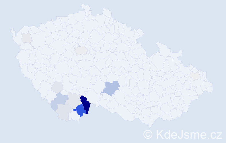 Příjmení: 'Apfelthaler', počet výskytů 44 v celé ČR