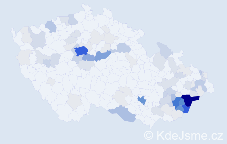 Příjmení: 'Zicha', počet výskytů 347 v celé ČR