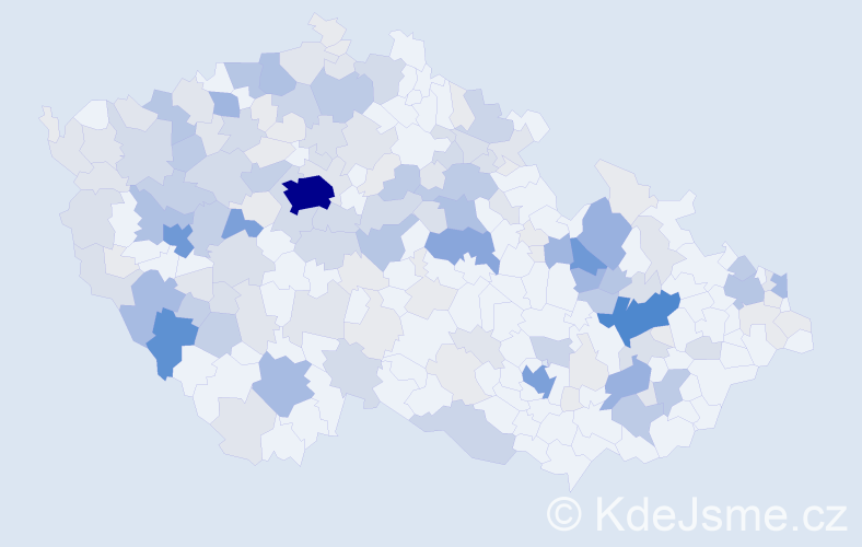 Příjmení: 'Koppová', počet výskytů 633 v celé ČR