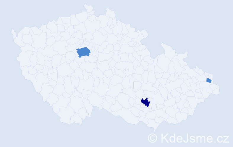 Příjmení: 'Kassabová', počet výskytů 8 v celé ČR