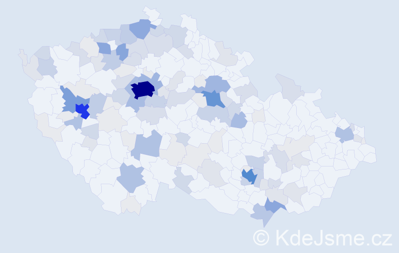 Příjmení: 'Racek', počet výskytů 473 v celé ČR