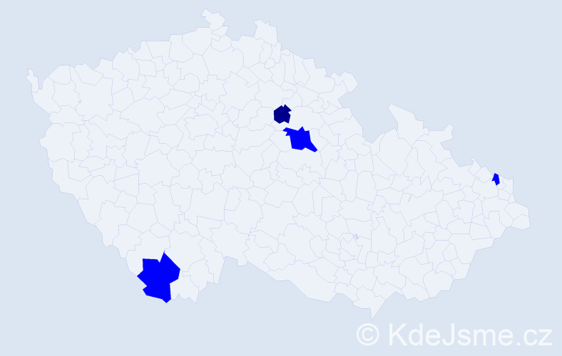 Příjmení: 'Randlisek', počet výskytů 5 v celé ČR