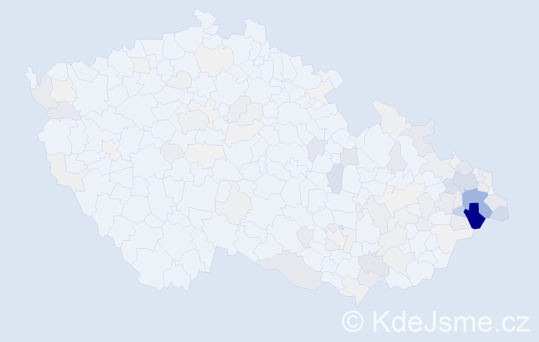 Příjmení: 'Šigut', počet výskytů 425 v celé ČR