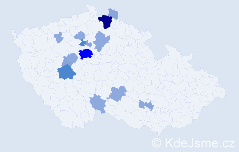 Příjmení: 'Dörfl', počet výskytů 41 v celé ČR