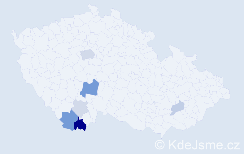 Příjmení: 'Codlová', počet výskytů 34 v celé ČR