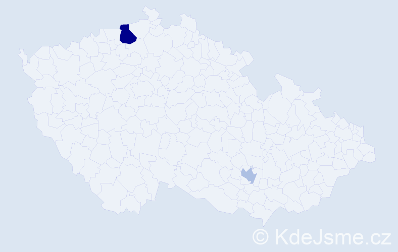 Příjmení: 'Aigbe', počet výskytů 8 v celé ČR