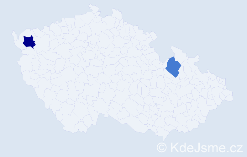 Příjmení: 'Kohajdová', počet výskytů 9 v celé ČR