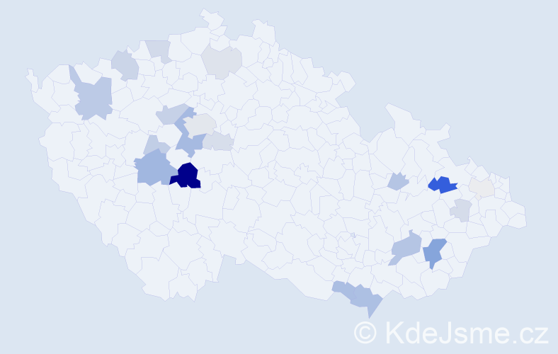 Příjmení: 'Loch', počet výskytů 57 v celé ČR