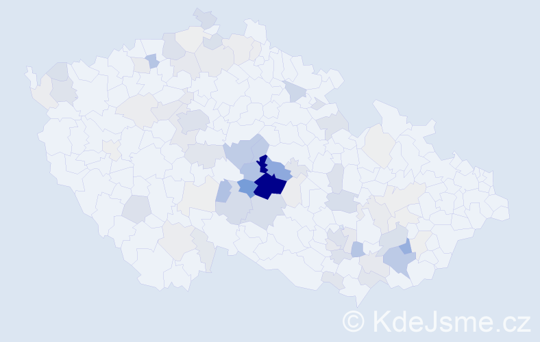 Příjmení: 'Klofáč', počet výskytů 297 v celé ČR