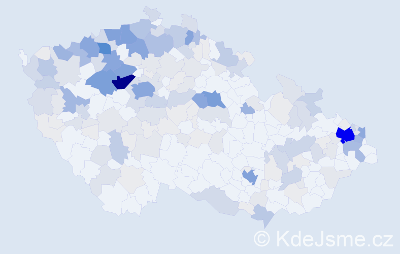 Příjmení: 'Rácová', počet výskytů 808 v celé ČR
