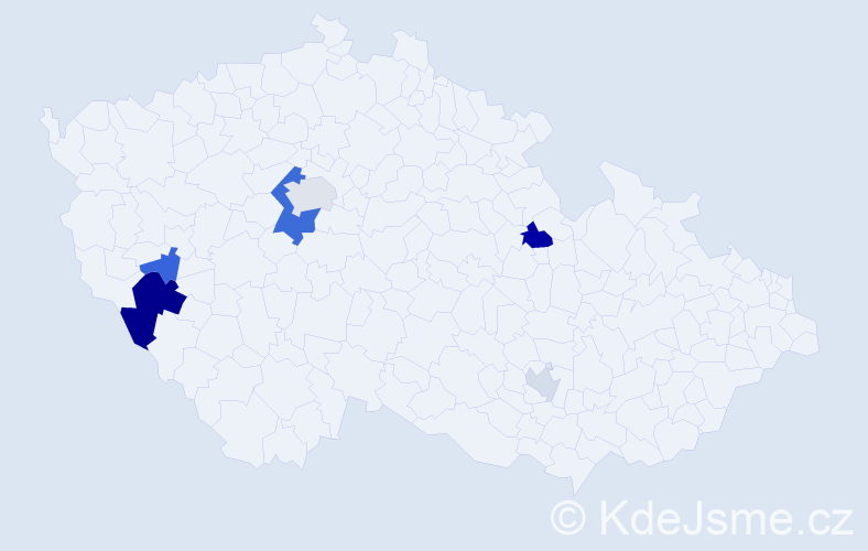 Příjmení: 'Zdrahal', počet výskytů 14 v celé ČR