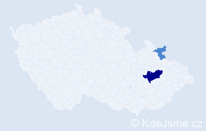 Příjmení: 'Gužiaková', počet výskytů 4 v celé ČR