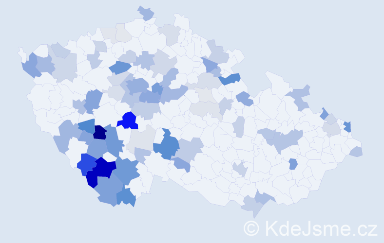 Příjmení: 'Kurz', počet výskytů 235 v celé ČR