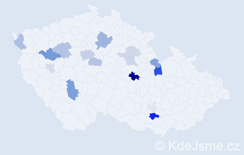 Příjmení: 'Chubyrko', počet výskytů 29 v celé ČR