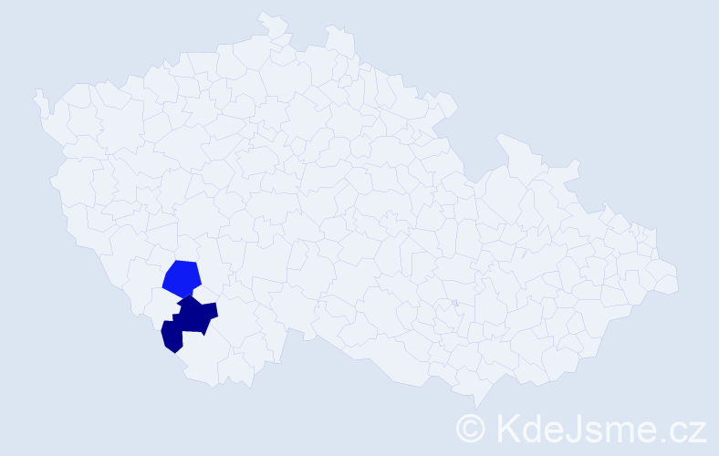 Příjmení: 'Kraupacová', počet výskytů 4 v celé ČR