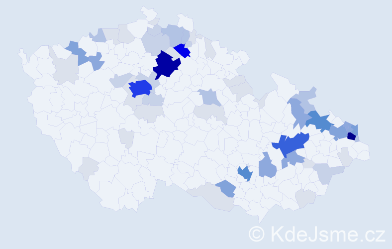 Příjmení: 'Konopka', počet výskytů 221 v celé ČR