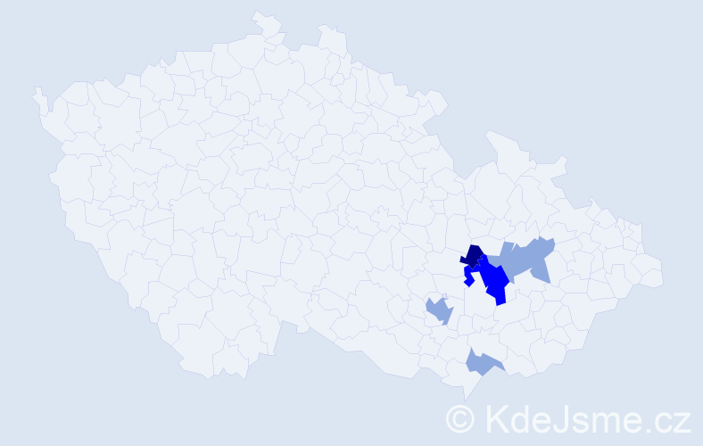 Příjmení: 'Kapecová', počet výskytů 14 v celé ČR