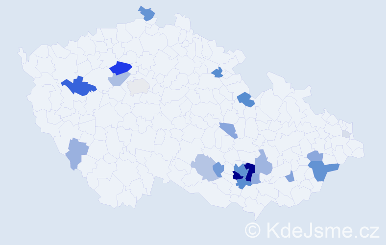 Příjmení: 'Rudolecký', počet výskytů 81 v celé ČR