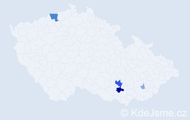 Příjmení: 'Faistl', počet výskytů 11 v celé ČR