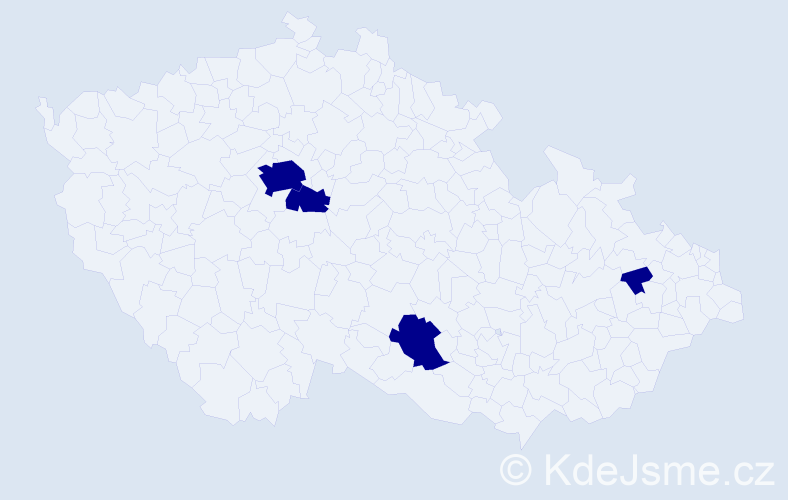 Příjmení: 'Máhrová', počet výskytů 4 v celé ČR