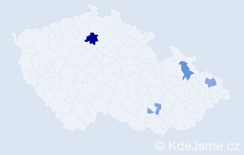 Příjmení: 'Vojtkuláková', počet výskytů 8 v celé ČR