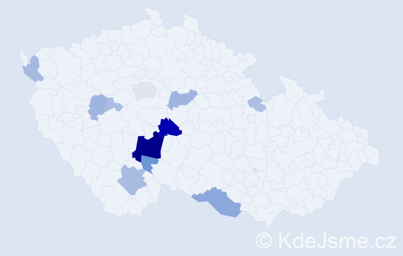 Příjmení: 'Kubále', počet výskytů 48 v celé ČR