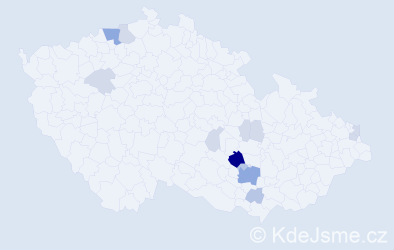 Příjmení: 'Flajšingrová', počet výskytů 37 v celé ČR