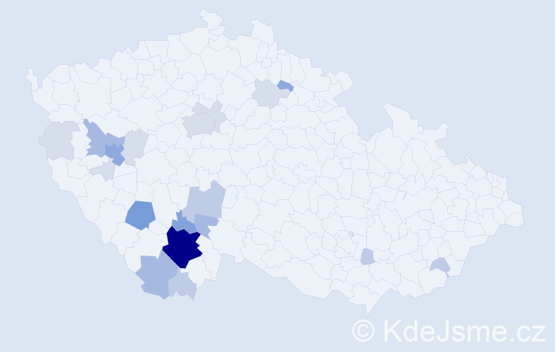 Příjmení: 'Vlažná', počet výskytů 62 v celé ČR