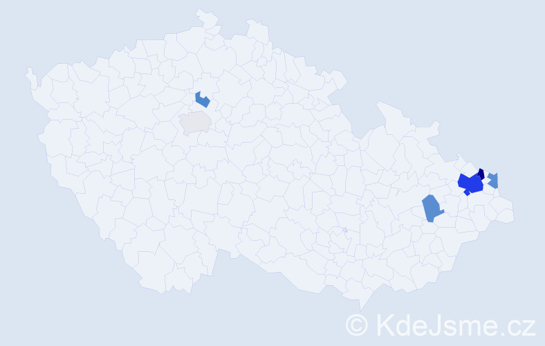 Příjmení: 'Stráňava', počet výskytů 16 v celé ČR