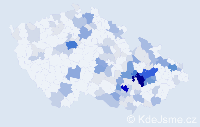 Příjmení: 'Antl', počet výskytů 396 v celé ČR