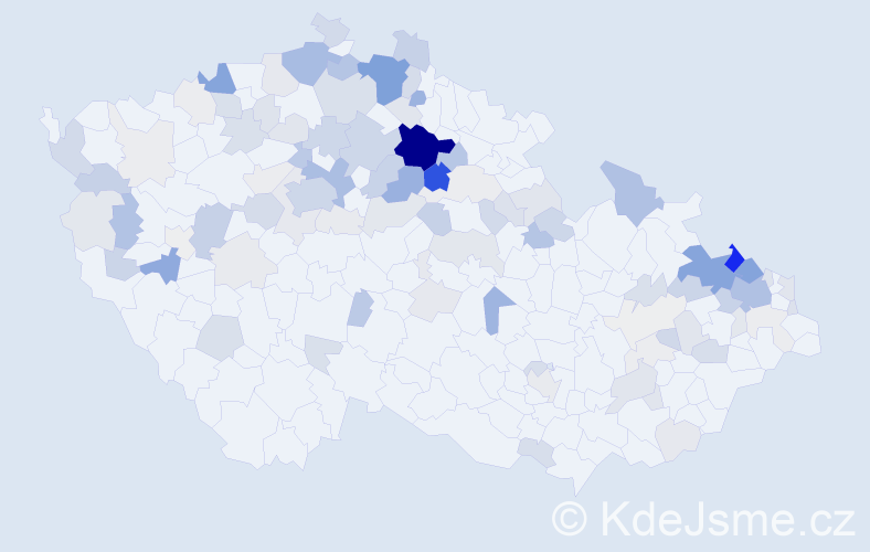 Příjmení: 'Šoltysová', počet výskytů 350 v celé ČR