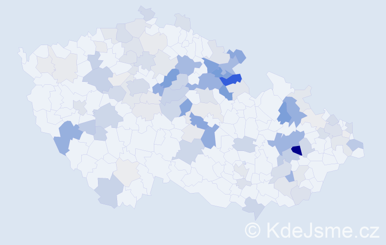 Příjmení: 'Čuda', počet výskytů 302 v celé ČR