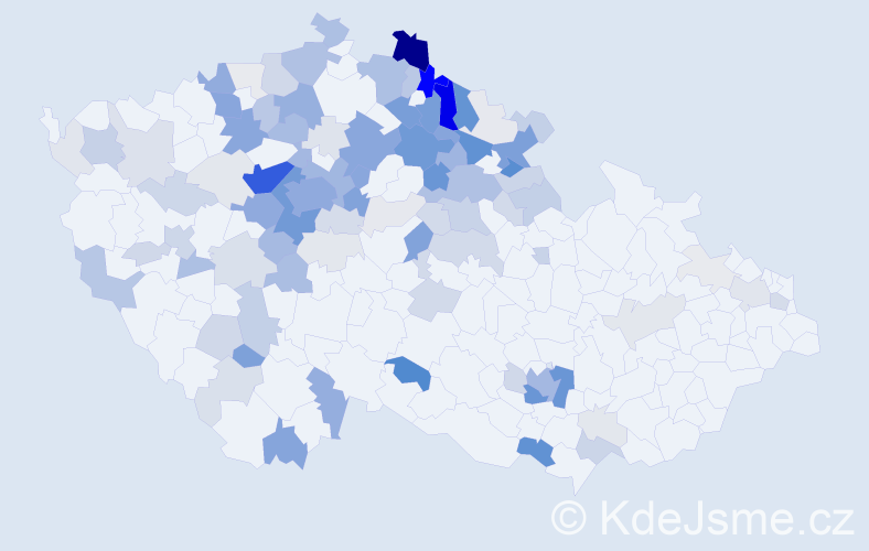 Příjmení: 'Stříbrný', počet výskytů 467 v celé ČR